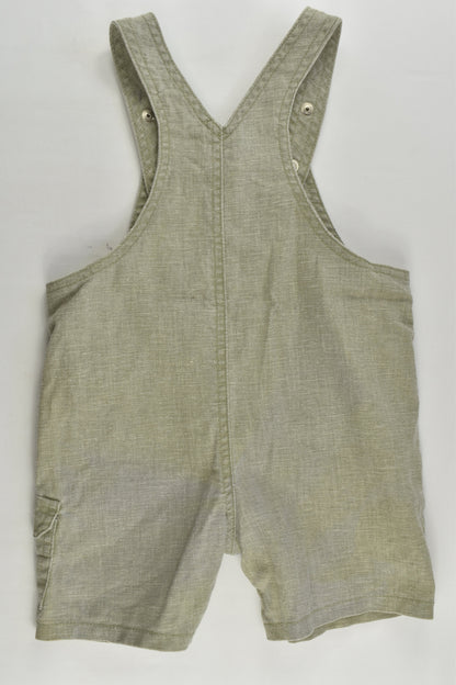 Target Size 0 Linen/Cotton Lion Short Overalls