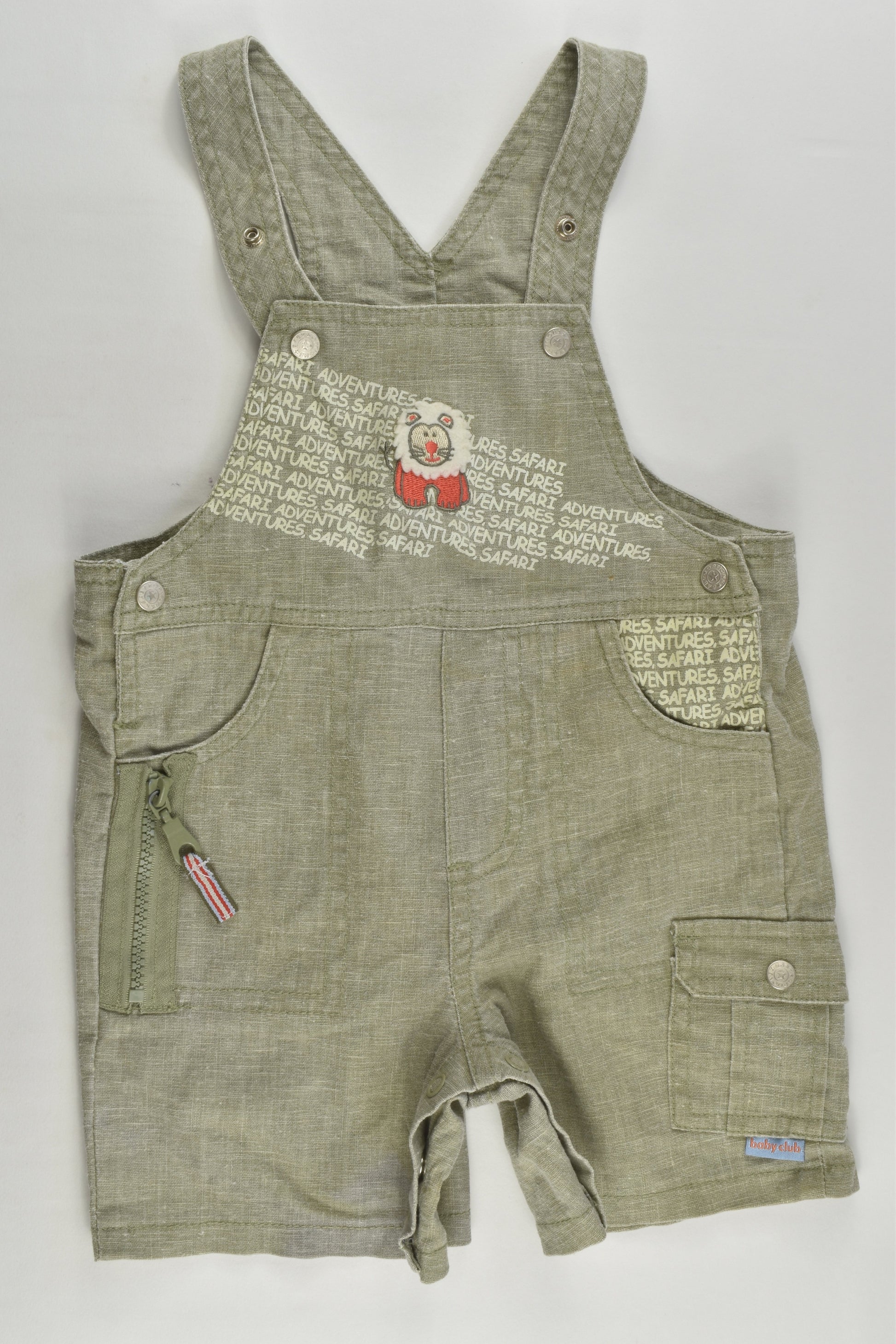 Target Size 0 Linen/Cotton Lion Short Overalls