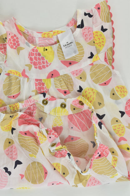 Target Size 00 (3-6 months) Fish Summer Romper