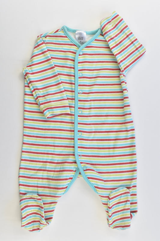 Target Size 00 (3-6 months) Striped Footed Romper