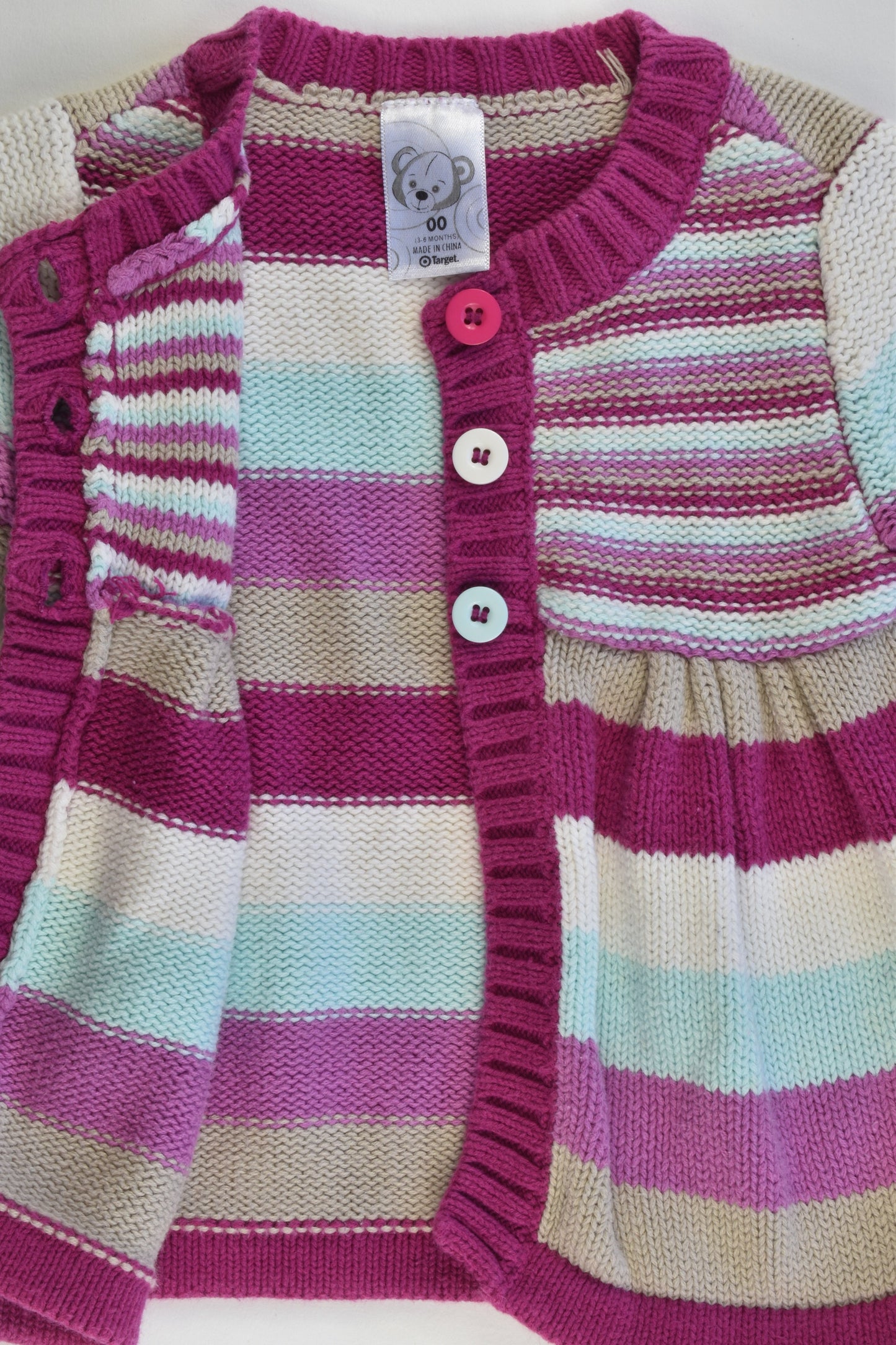 Target Size 00 (3-6 months) Striped Knitted Cardigan