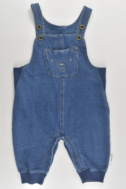 Target Size 00 (3-6 months) Teddy Stretchy Denim Overalls