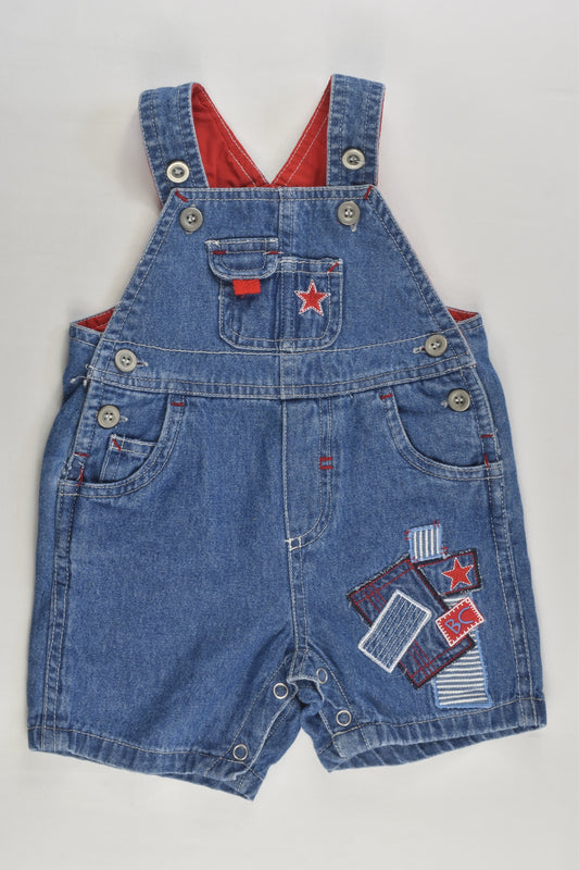 Target Size 00 Stars Denim Short Overalls