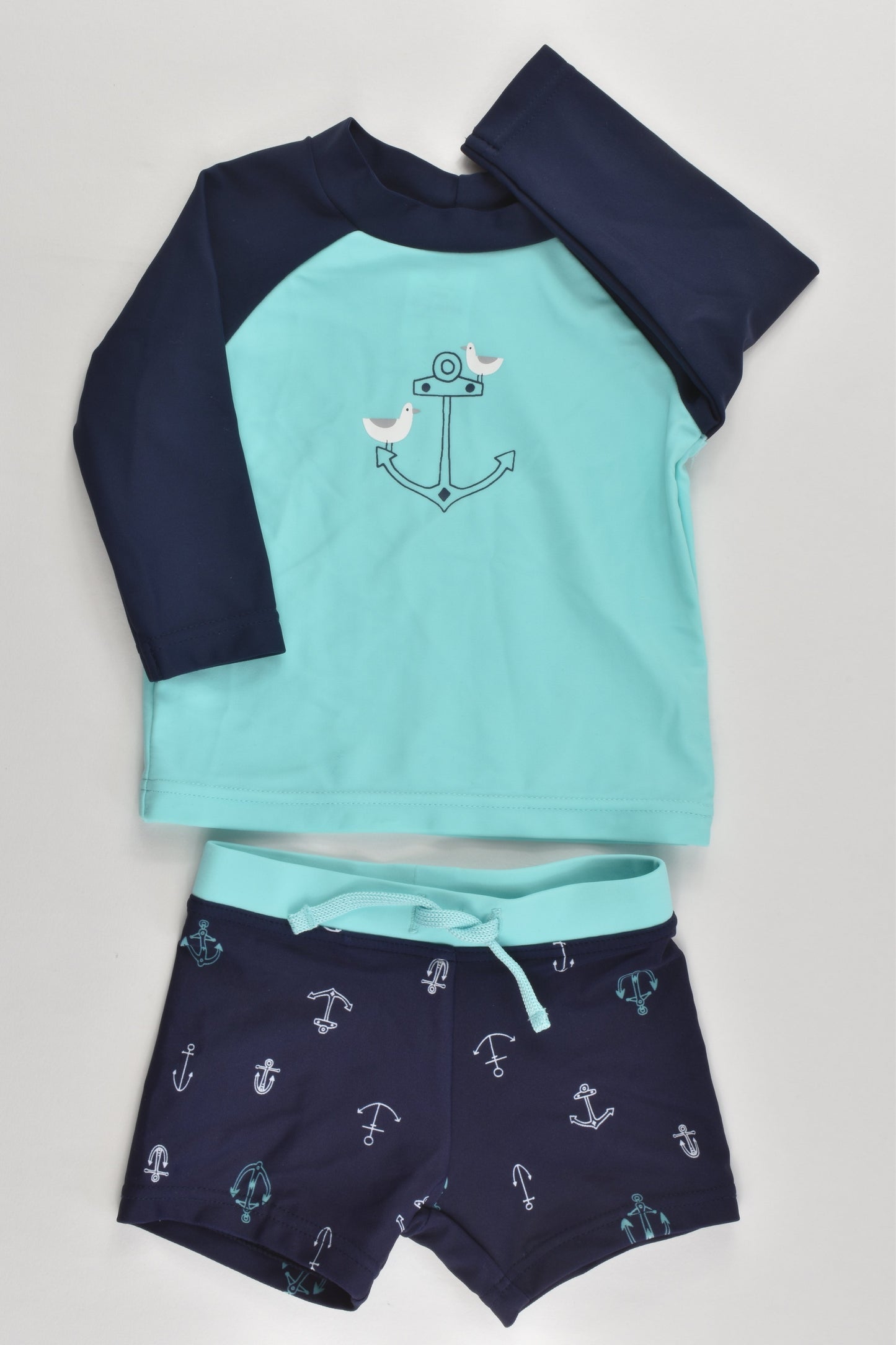 Target Size 000 (0-3 months) Anchor Rashie Top and Swim Pants