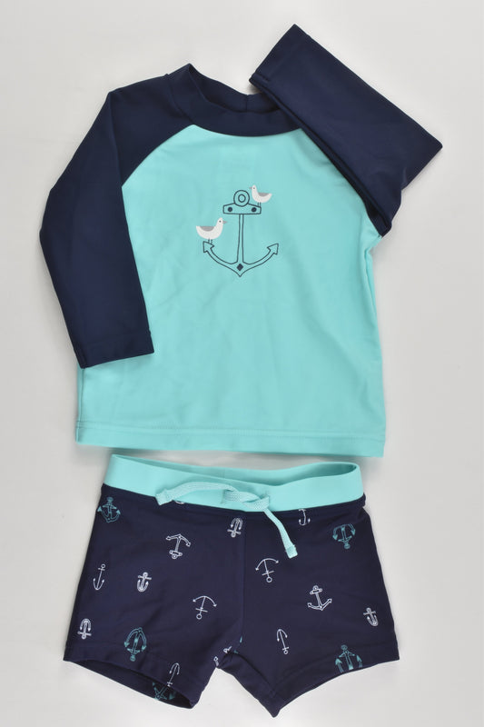 Target Size 000 (0-3 months) Anchor Rashie Top and Swim Pants