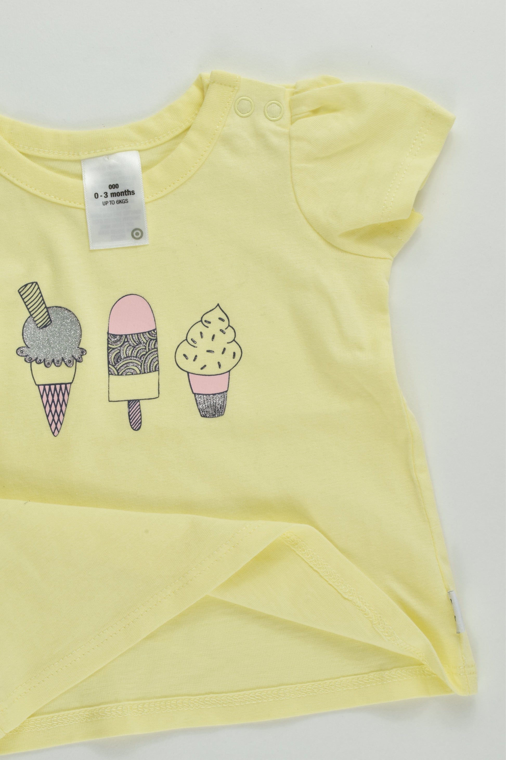Target Size 000 (0-3 months) Ice Cream T-shirt