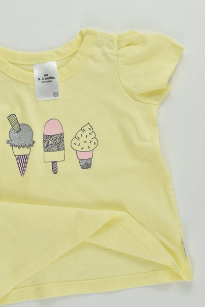 Target Size 000 (0-3 months) Ice Cream T-shirt