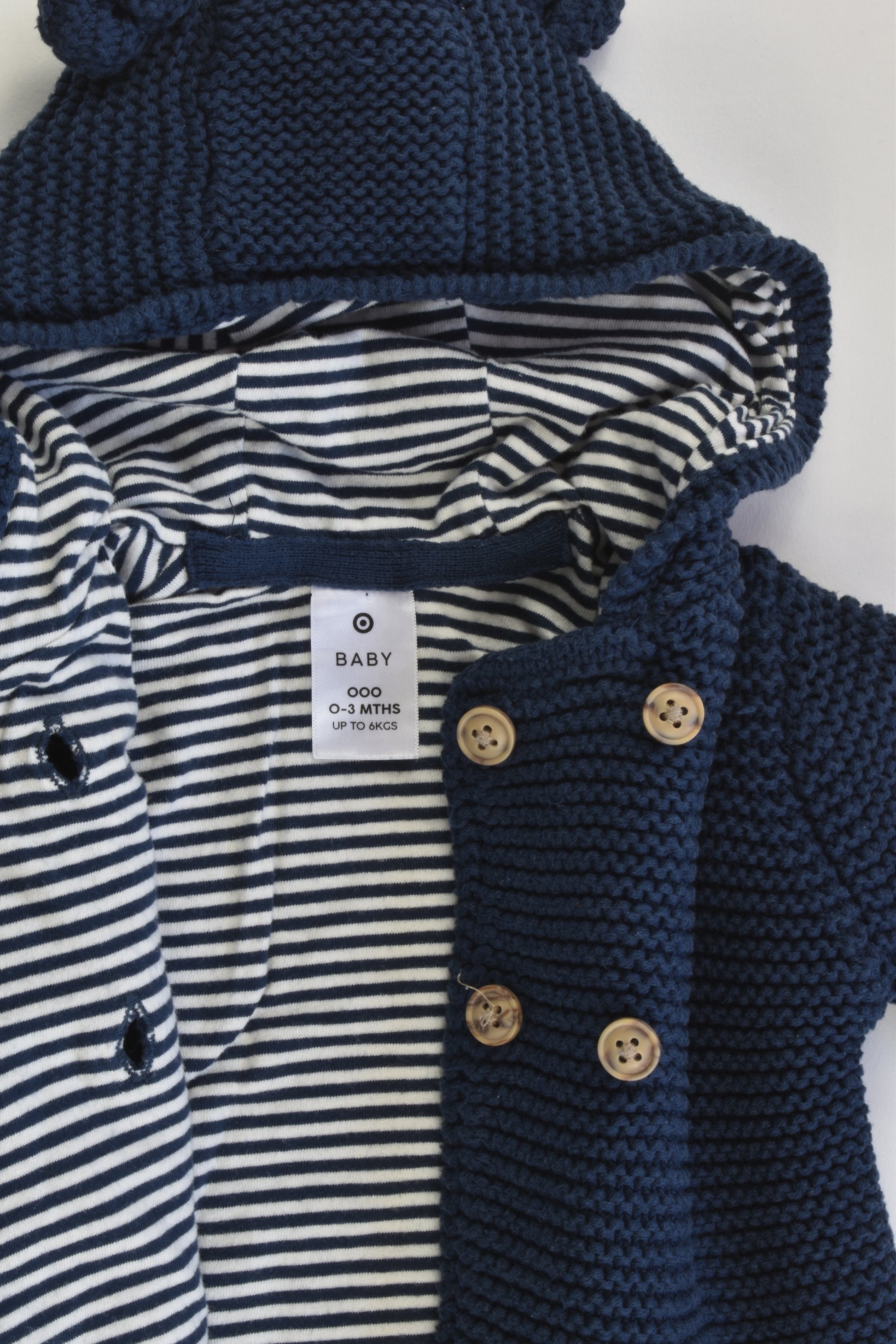 Target Size 000 (0-3 months) Lined Knitted Jumper