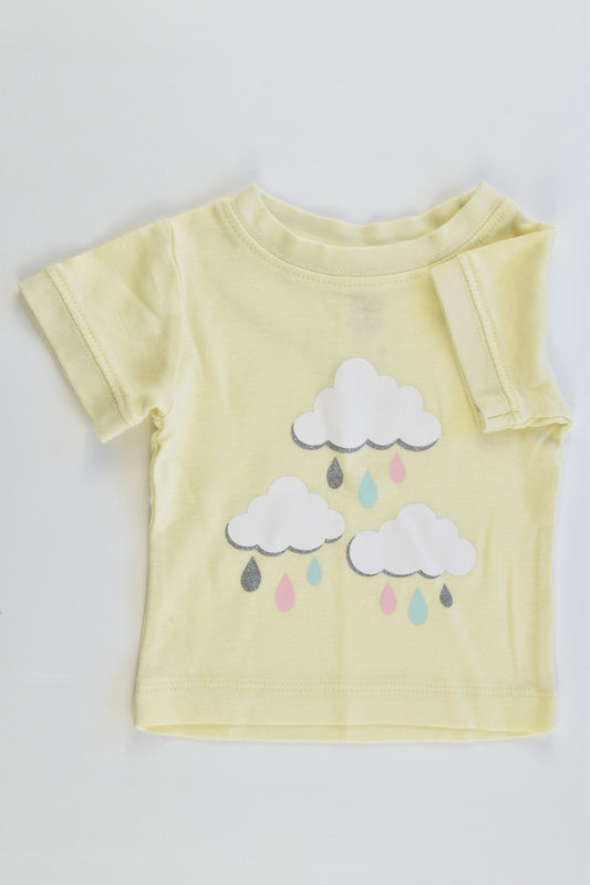 Target Size 000 (0-3 months) Rain Clouds T-shirt