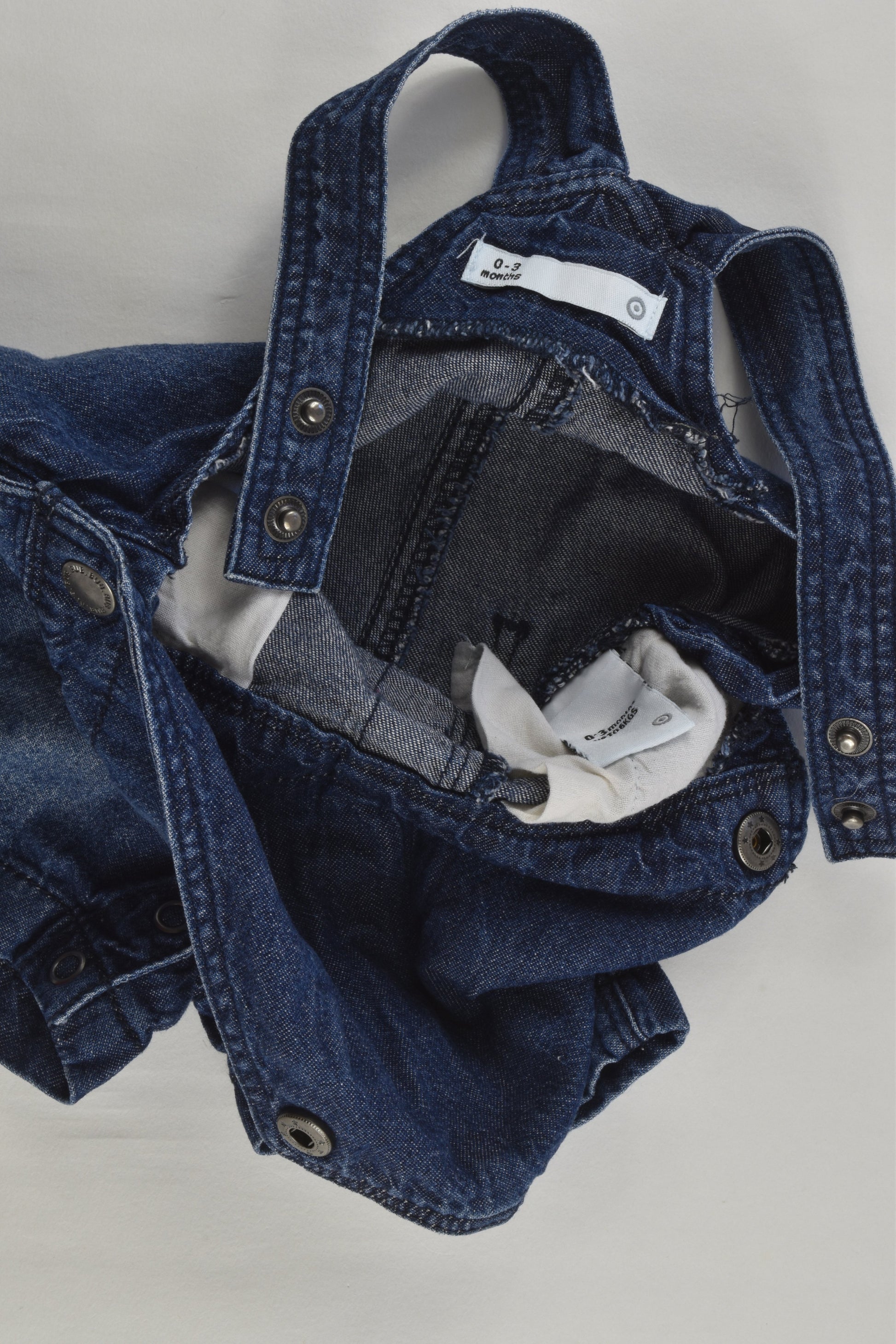 Target Size 000 (0-3 months) Short Denim Overalls