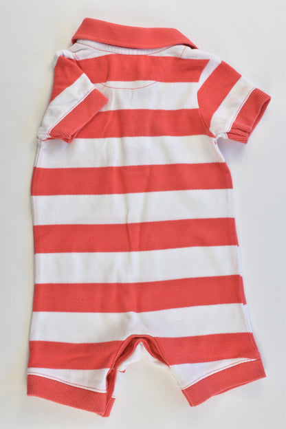 Target Size 000 (0-3 months) Striped Collared Monkey Short Romper