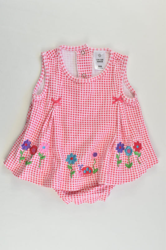 Target Size 000 Checked Ladybug Dress with Bodysuit Underneath