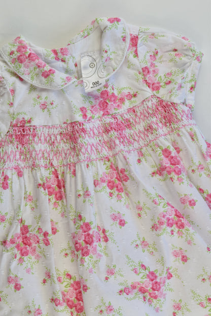 Target Size 000 Lined Smocked Floral Dress