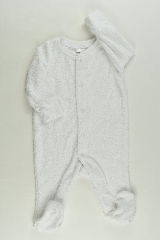 Target Size 000 White Footed Terry Romper