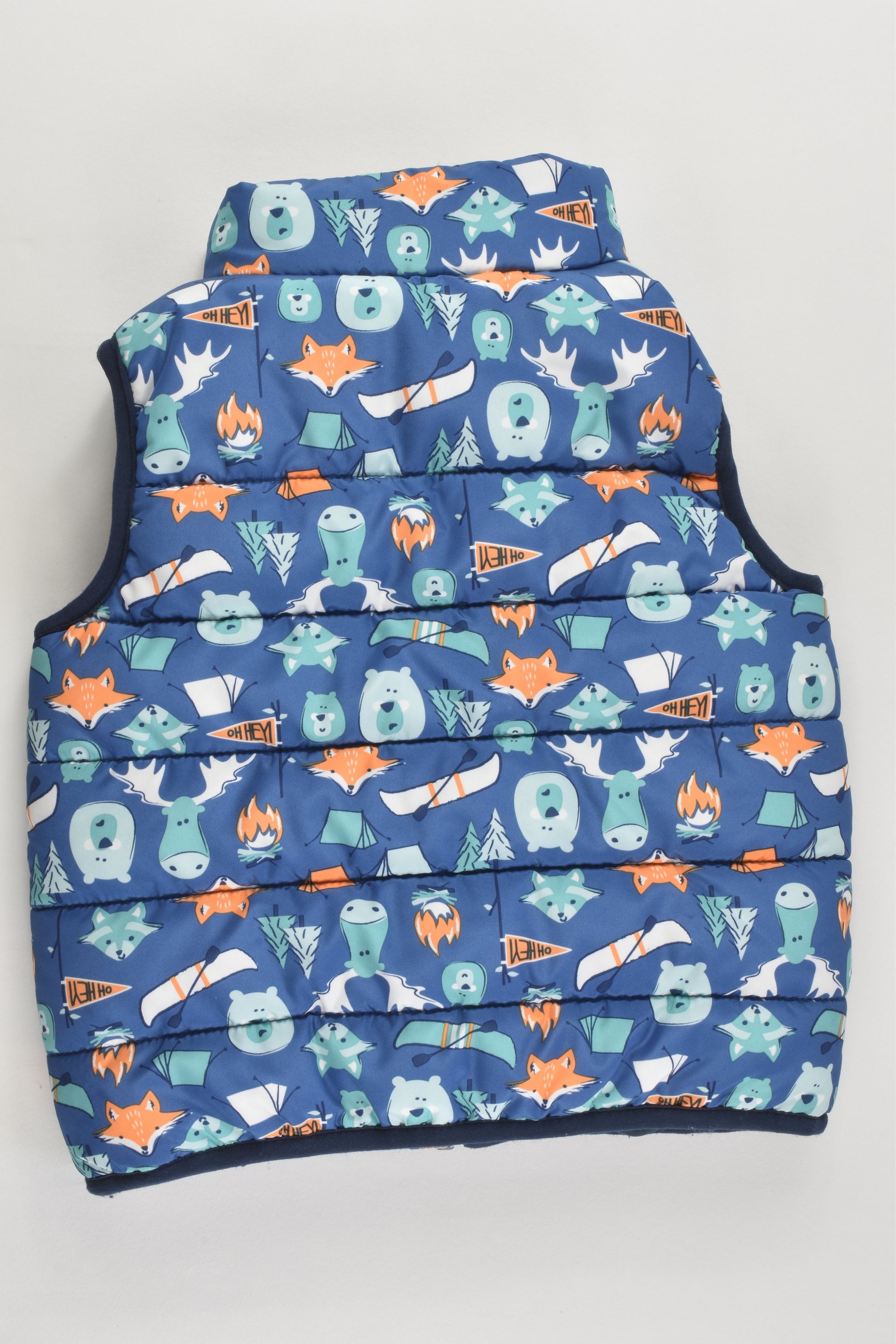 Target Size 1 (12-18 months) Animals, Tent and Canoe Puffer Vest