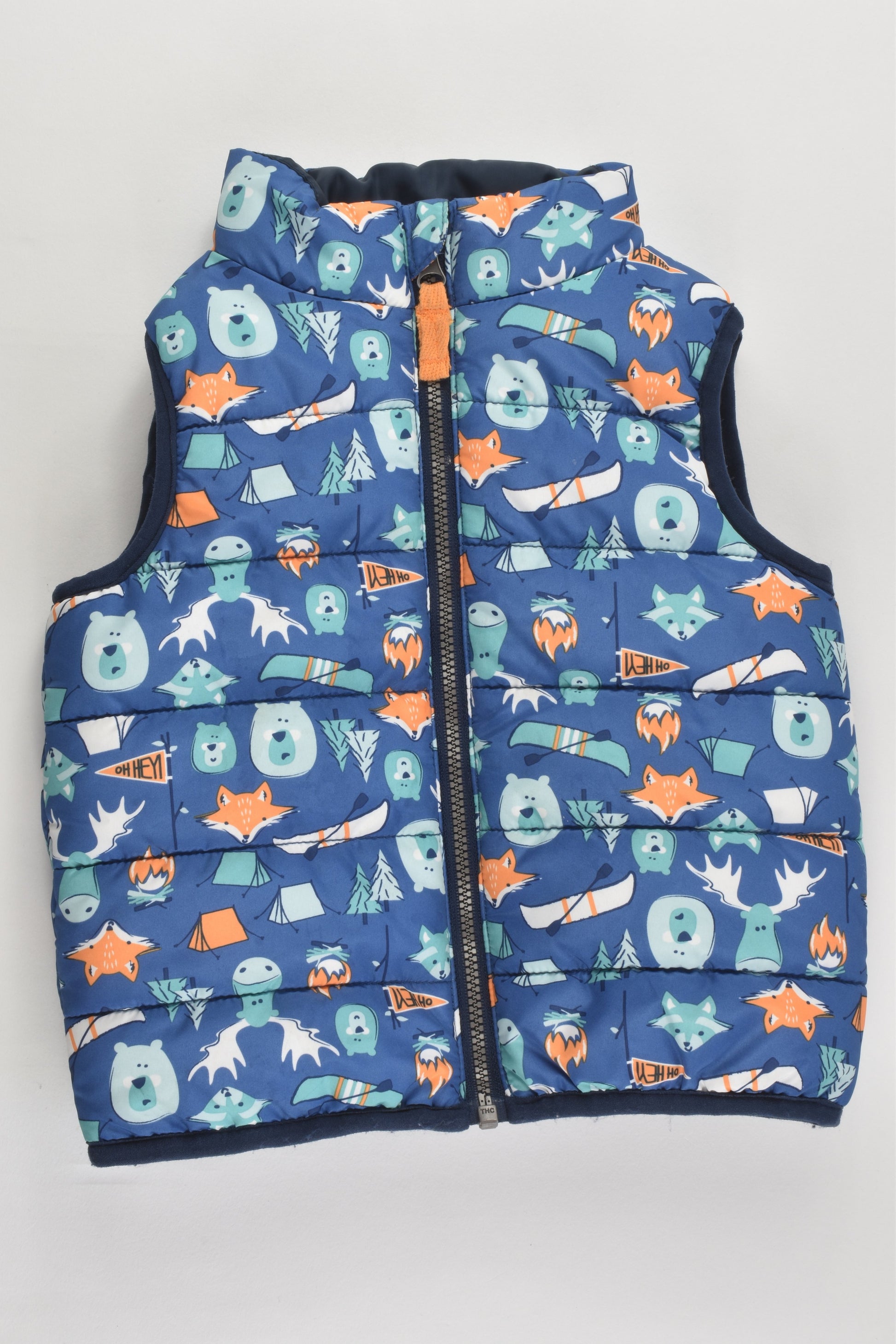 Target Size 1 (12-18 months) Animals, Tent and Canoe Puffer Vest