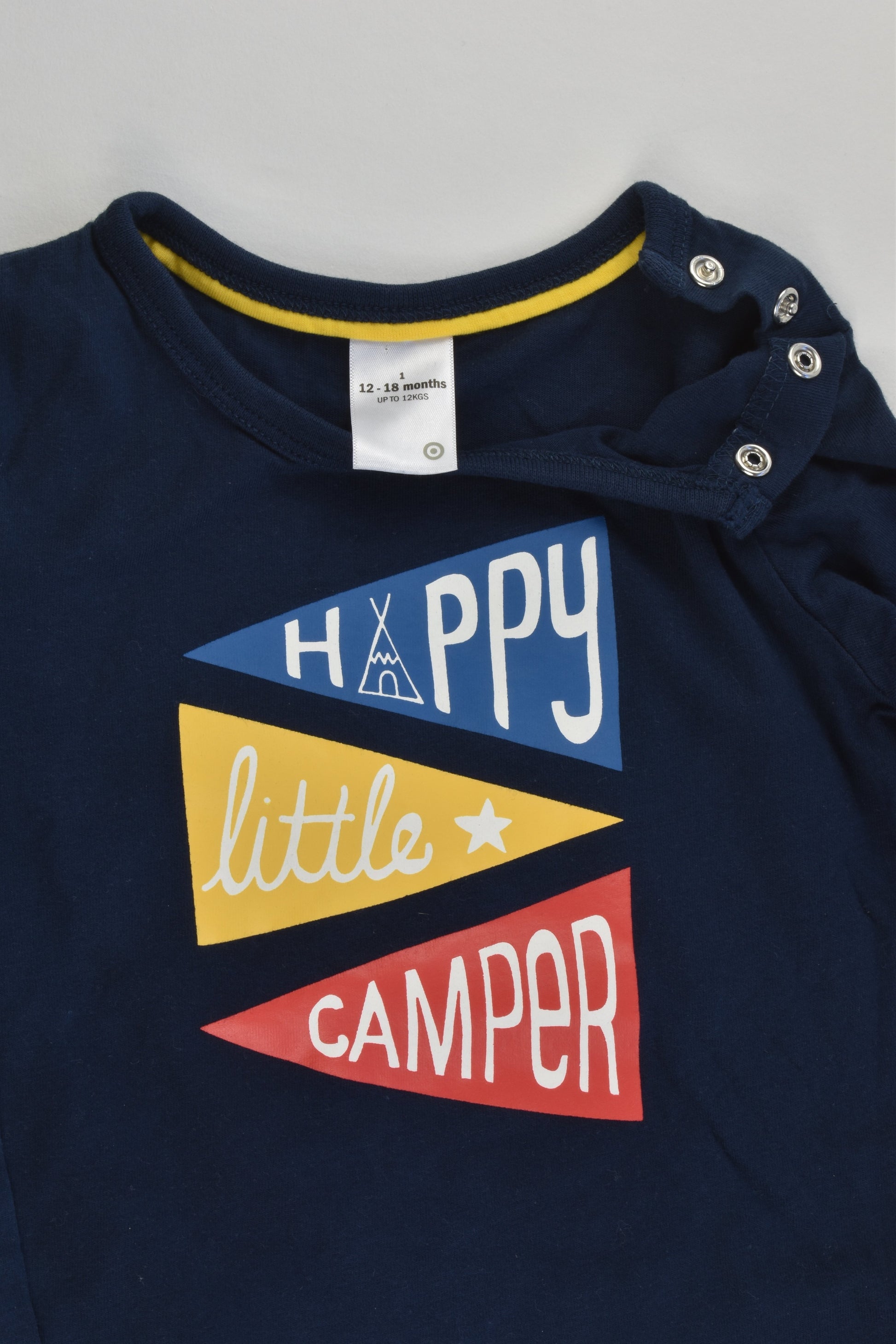 Target Size 1 (12-18 months) 'Happy Little Camper' Top