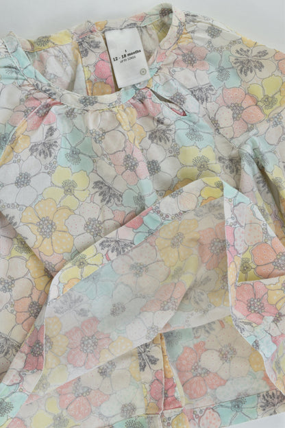 Target Size 1 (12-18 months) Lightweight Floral Blouse