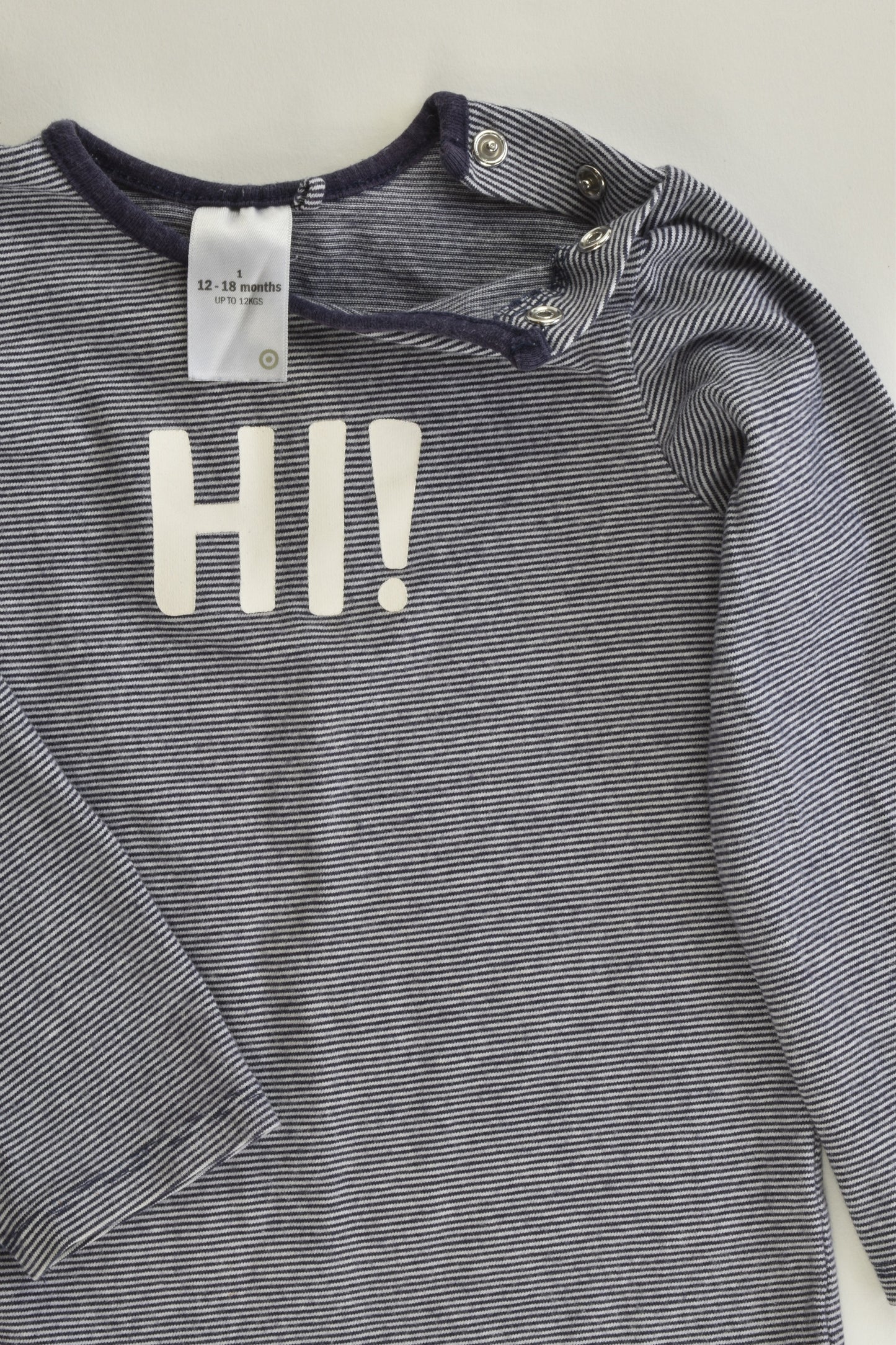 Target Size 1 (12-18 months) Organic "Hi!" Top
