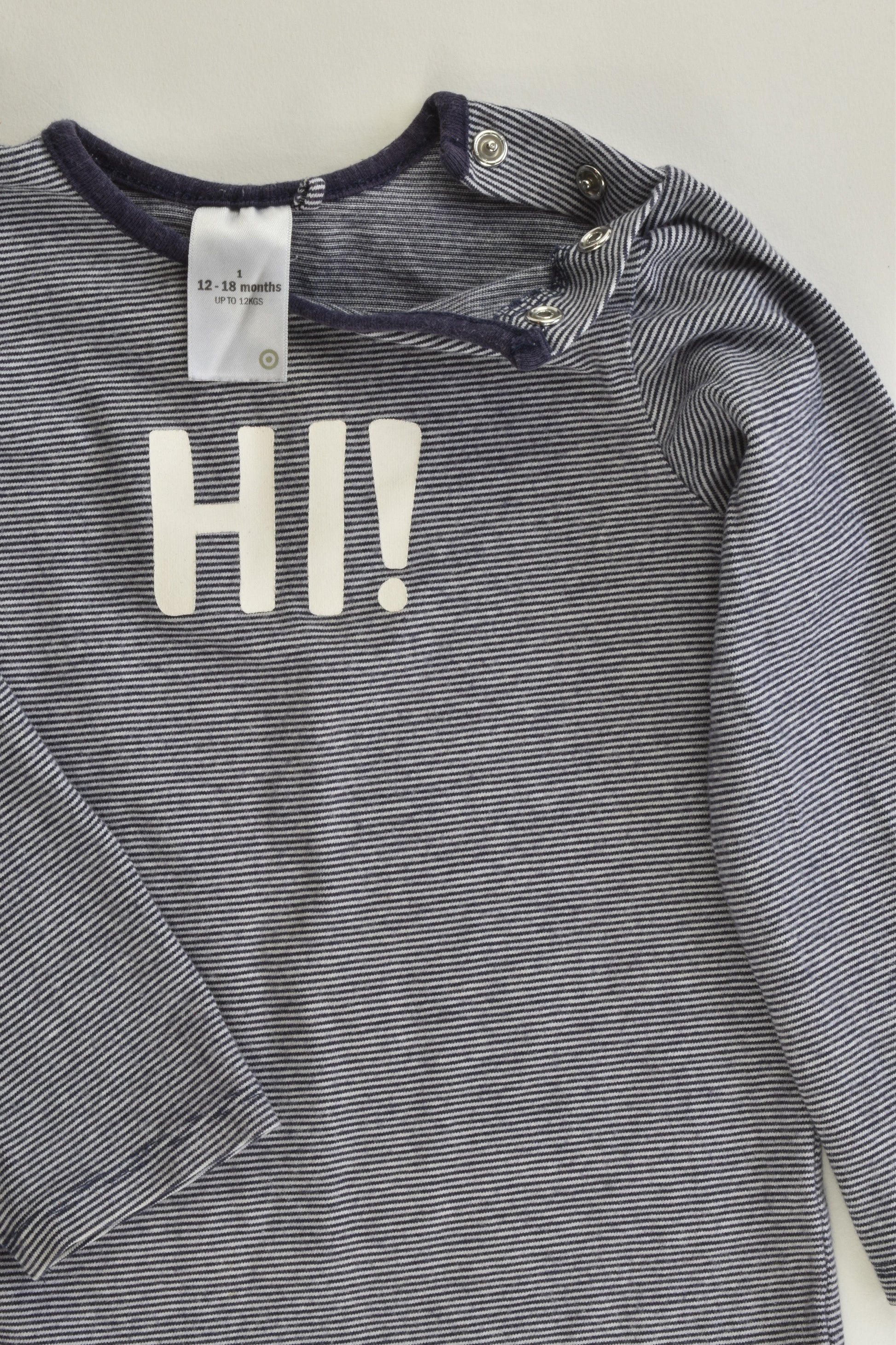 Target Size 1 (12-18 months) Organic "Hi!" Top