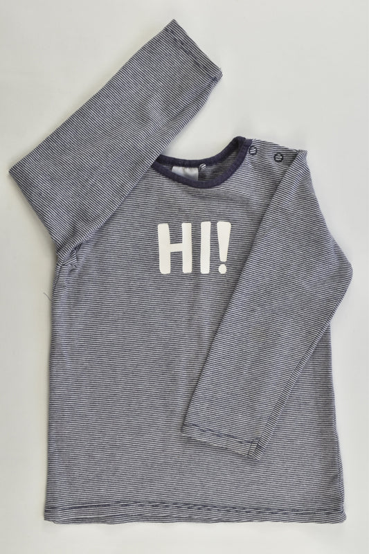 Target Size 1 (12-18 months) Organic "Hi!" Top