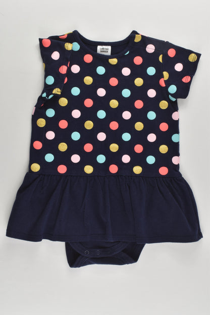 Target Size 1 (12-18 months) Polka Dots Dress with Bodysuit Underneath