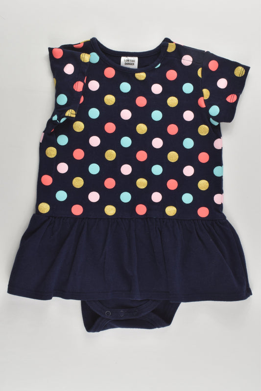 Target Size 1 (12-18 months) Polka Dots Dress with Bodysuit Underneath