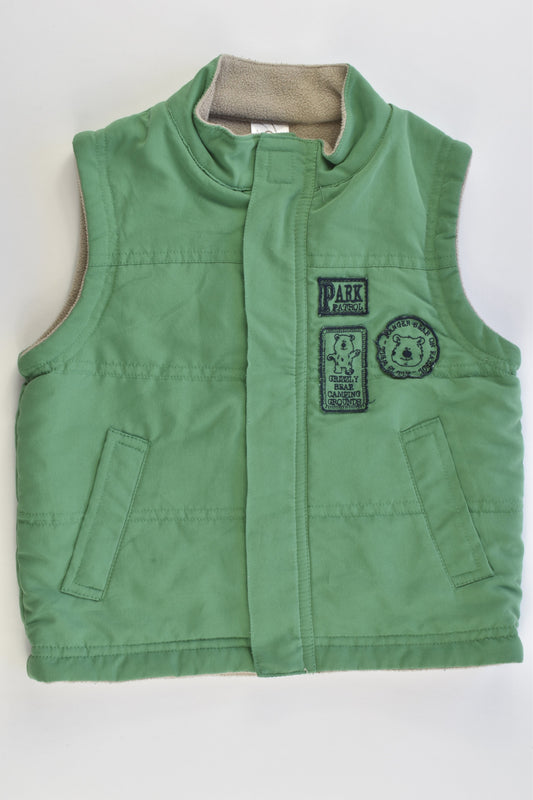 Target Size 1 "Grizzly Bear Camping Grounds" Fleece Lined Vest