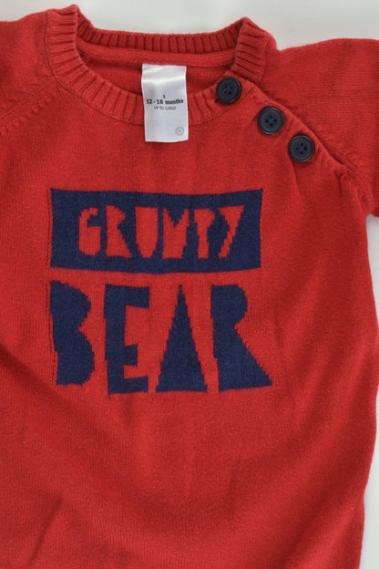 Target Size 1 'Grumpy Bear' Knitted Jumper