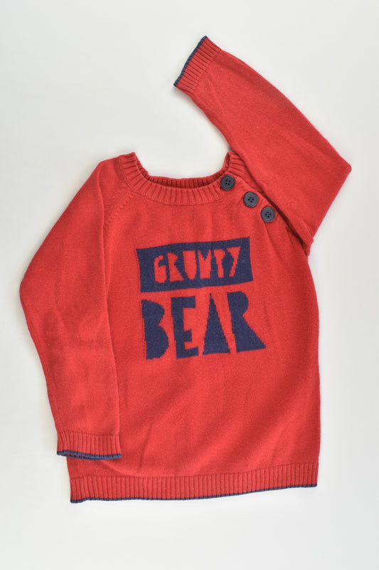 Target Size 1 'Grumpy Bear' Knitted Jumper