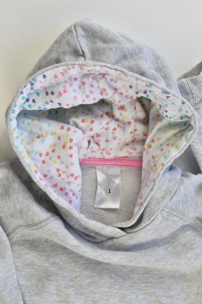 Target Size 1 Hooded Jumper with Rainbow Pocket