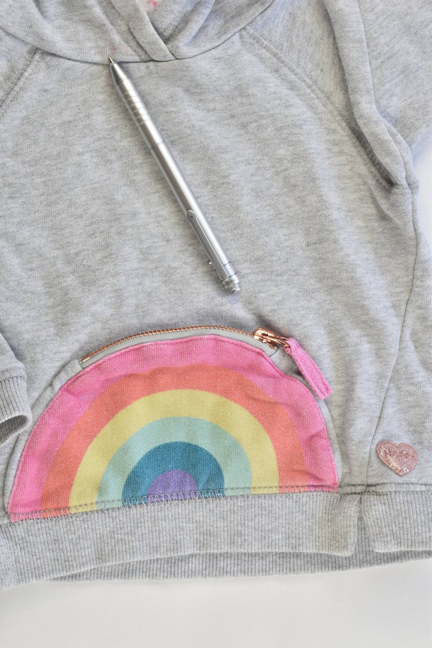 Target Size 1 Hooded Jumper with Rainbow Pocket