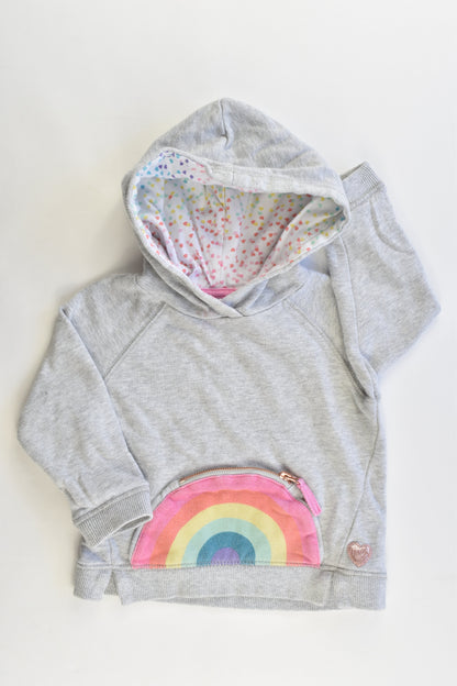 Target Size 1 Hooded Jumper with Rainbow Pocket