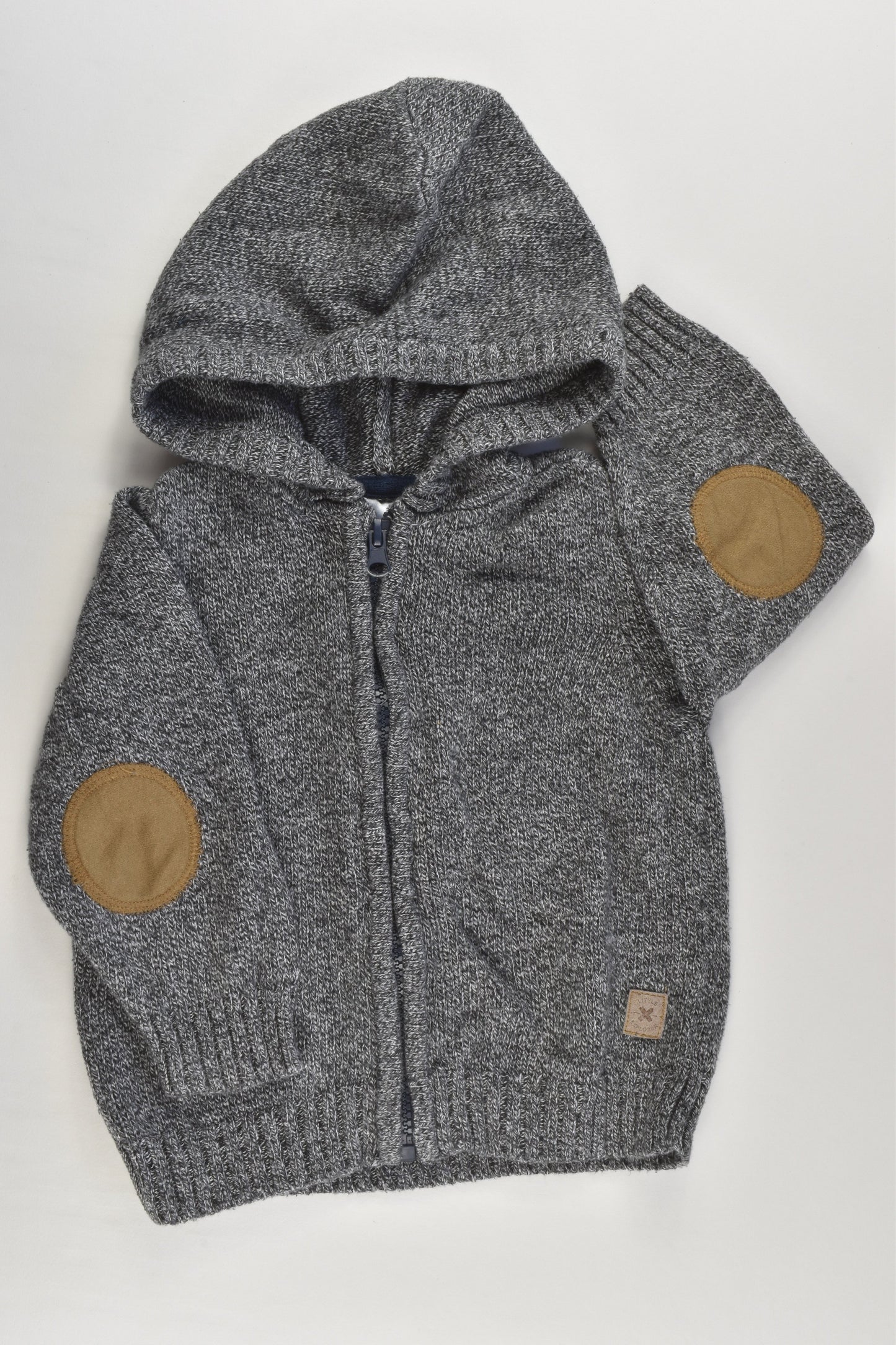 Target Size 1 Hooded Knitted 'Little Explorer' Zip Jumper