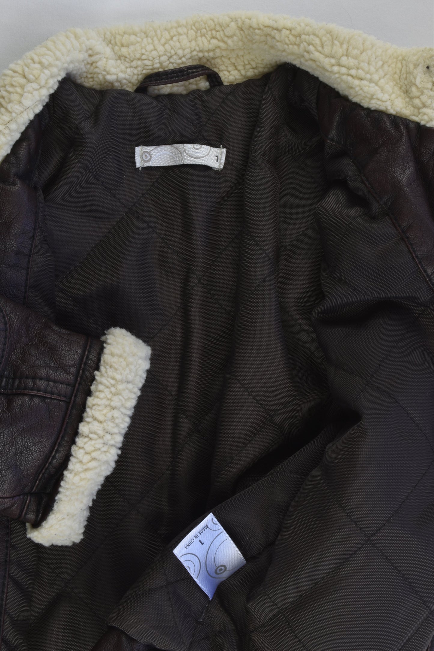 Target Size 1 Leather-like with Sherpa Details Jacket