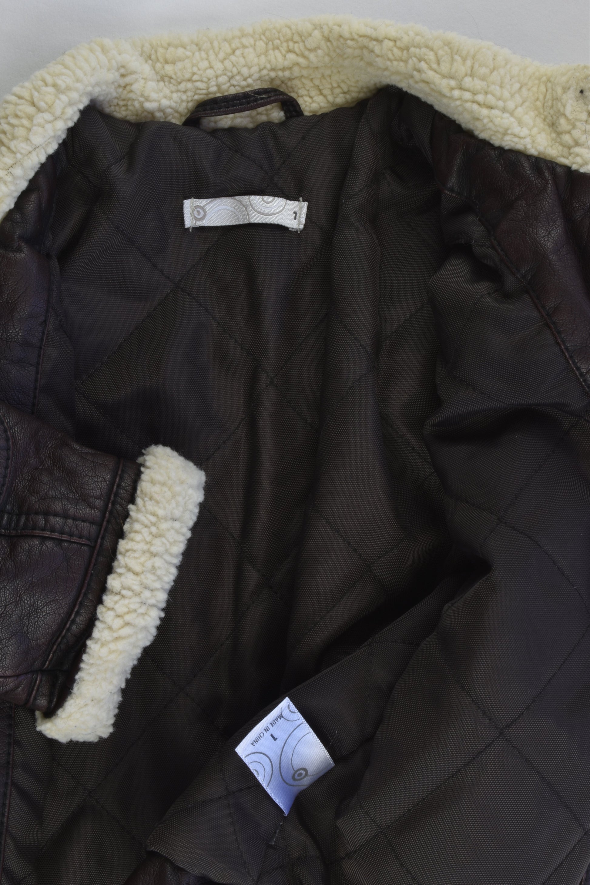 Target Size 1 Leather-like with Sherpa Details Jacket