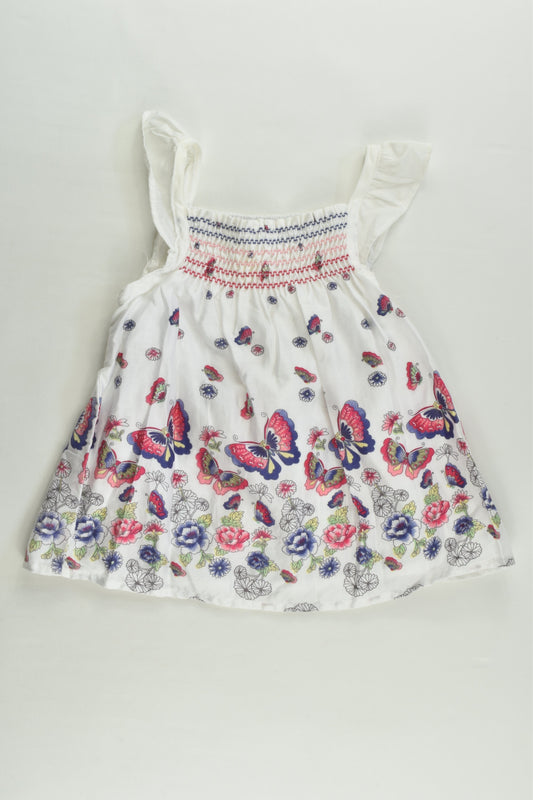 Target Size 1 Lined Smocked Butterfly Tunic/Blouse