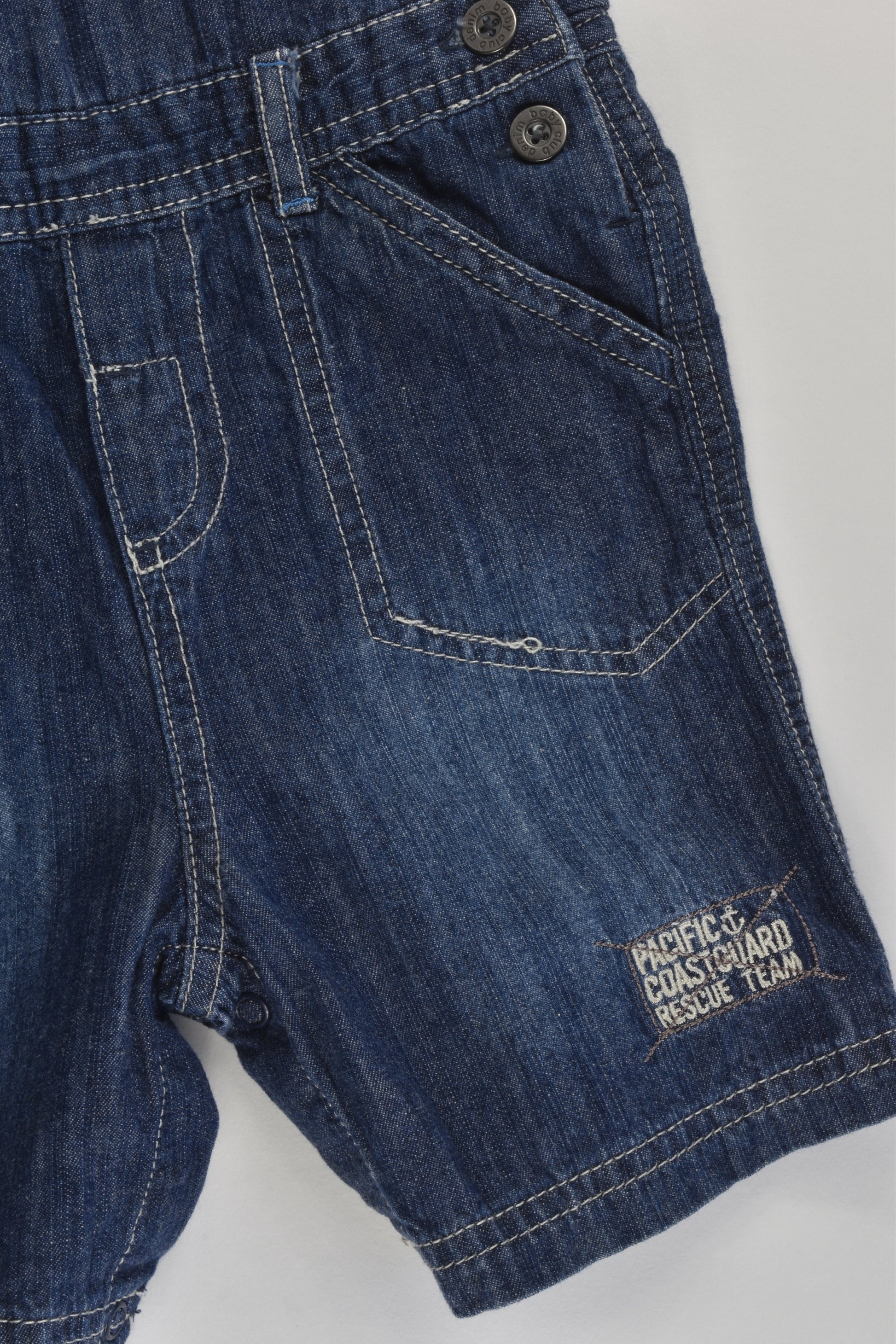 Target Size 1 'Pacific Coastguard Rescue Team' Short Denim Overalls