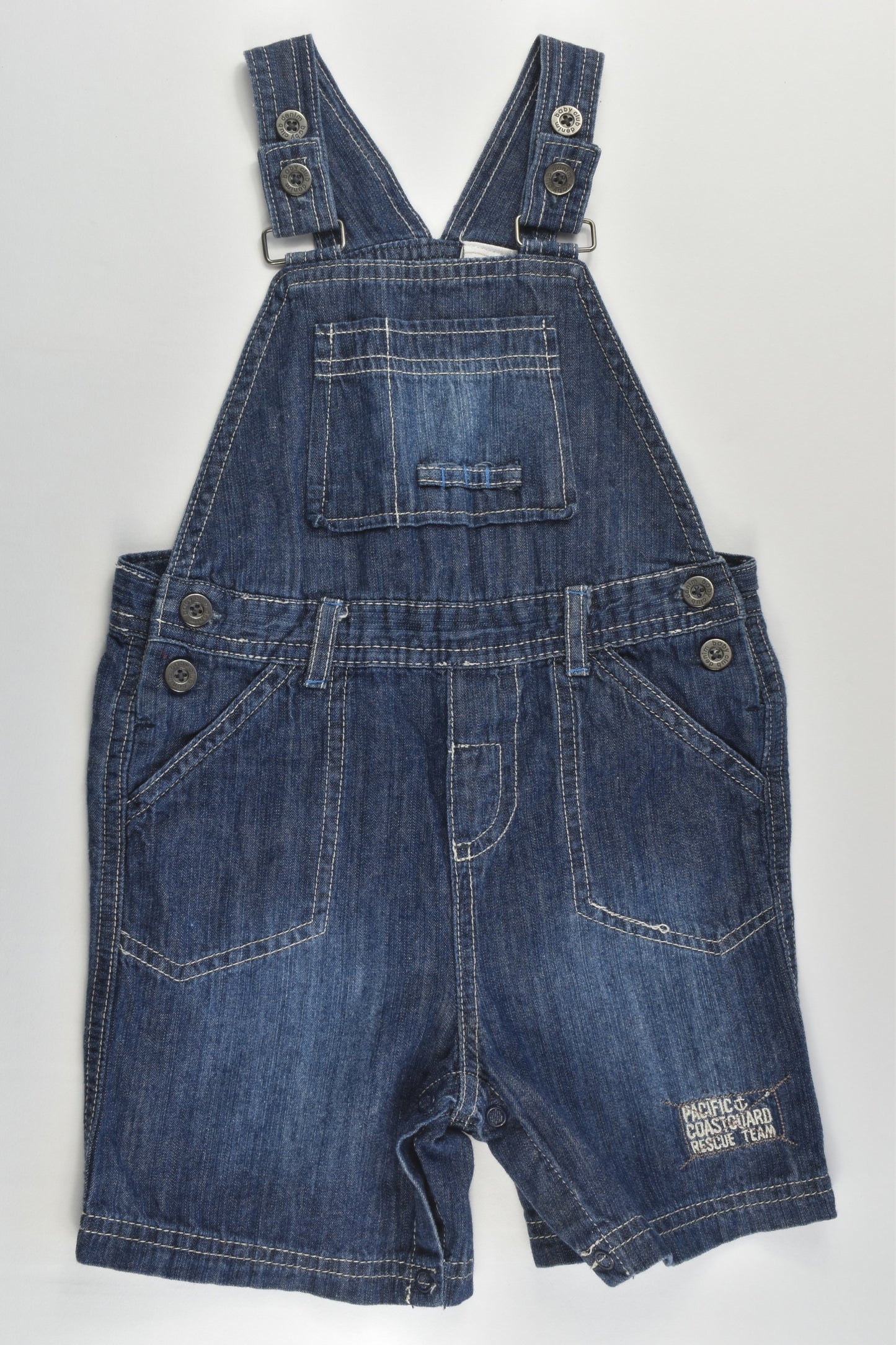 Target Size 1 'Pacific Coastguard Rescue Team' Short Denim Overalls