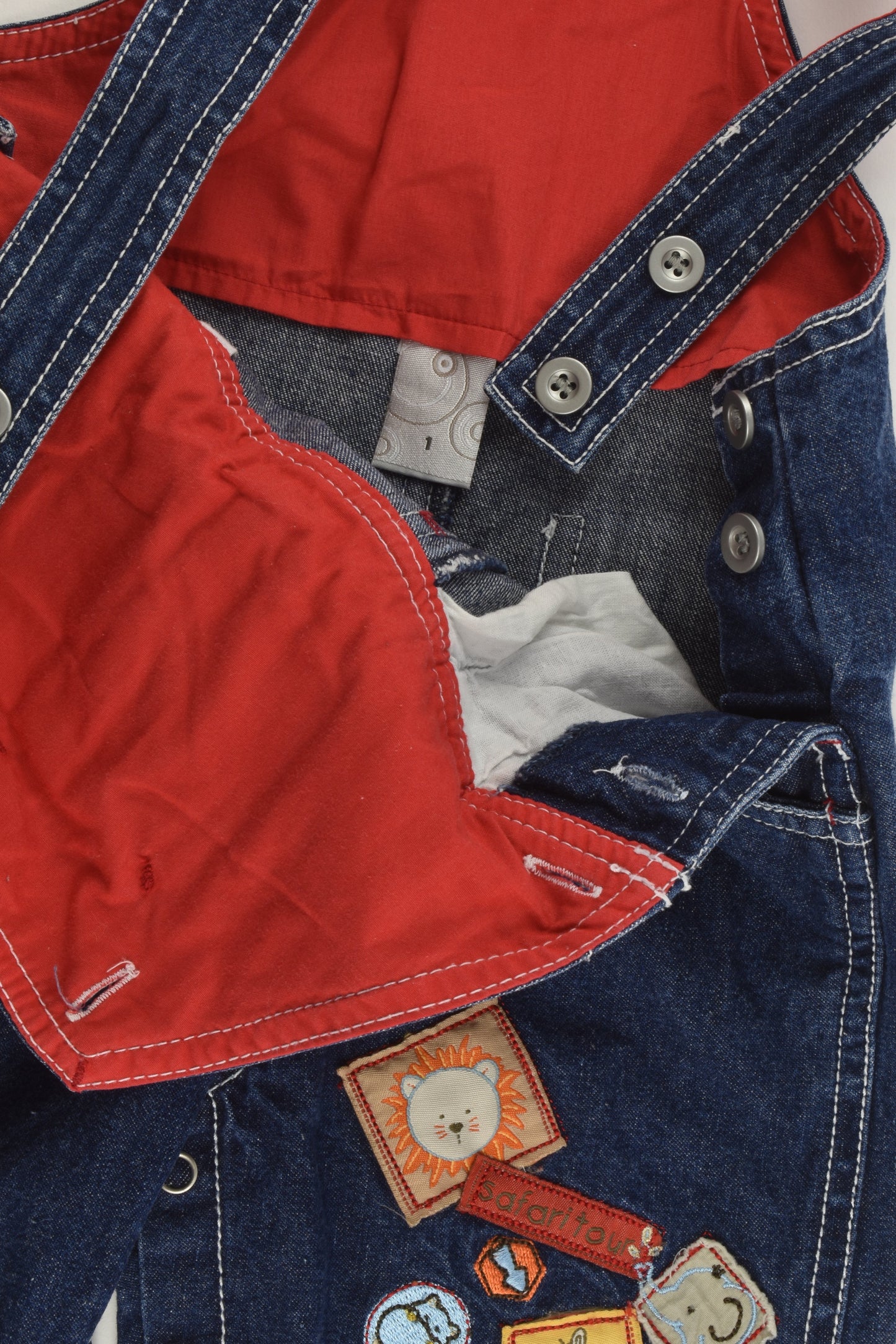 Target Size 1 'Safari Explorer' Denim Short Overalls