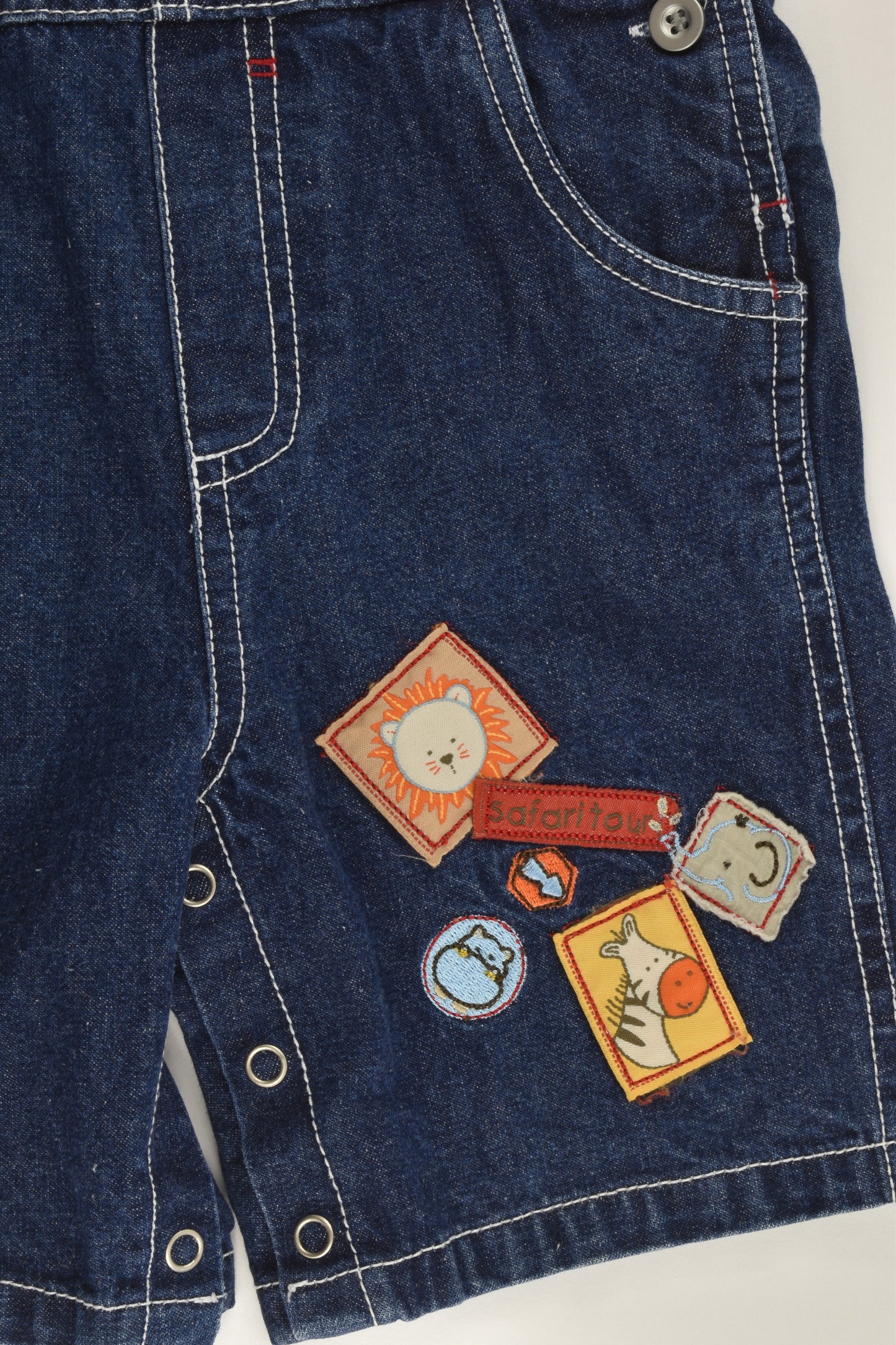 Target Size 1 'Safari Explorer' Denim Short Overalls