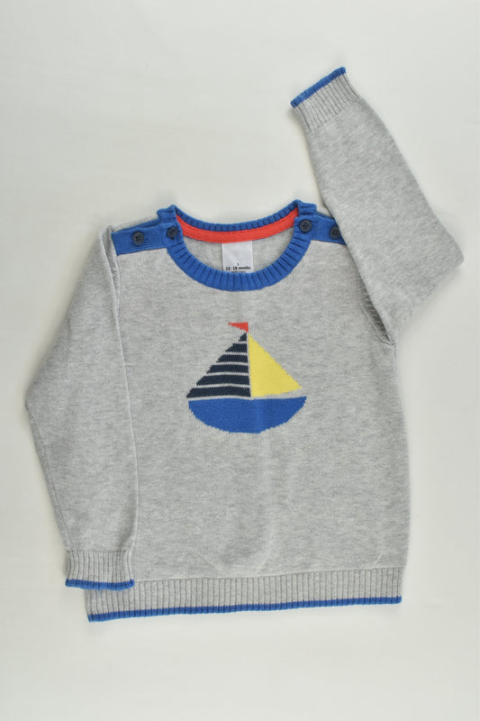 Target Size 1 Sailboat Knitted Jumper