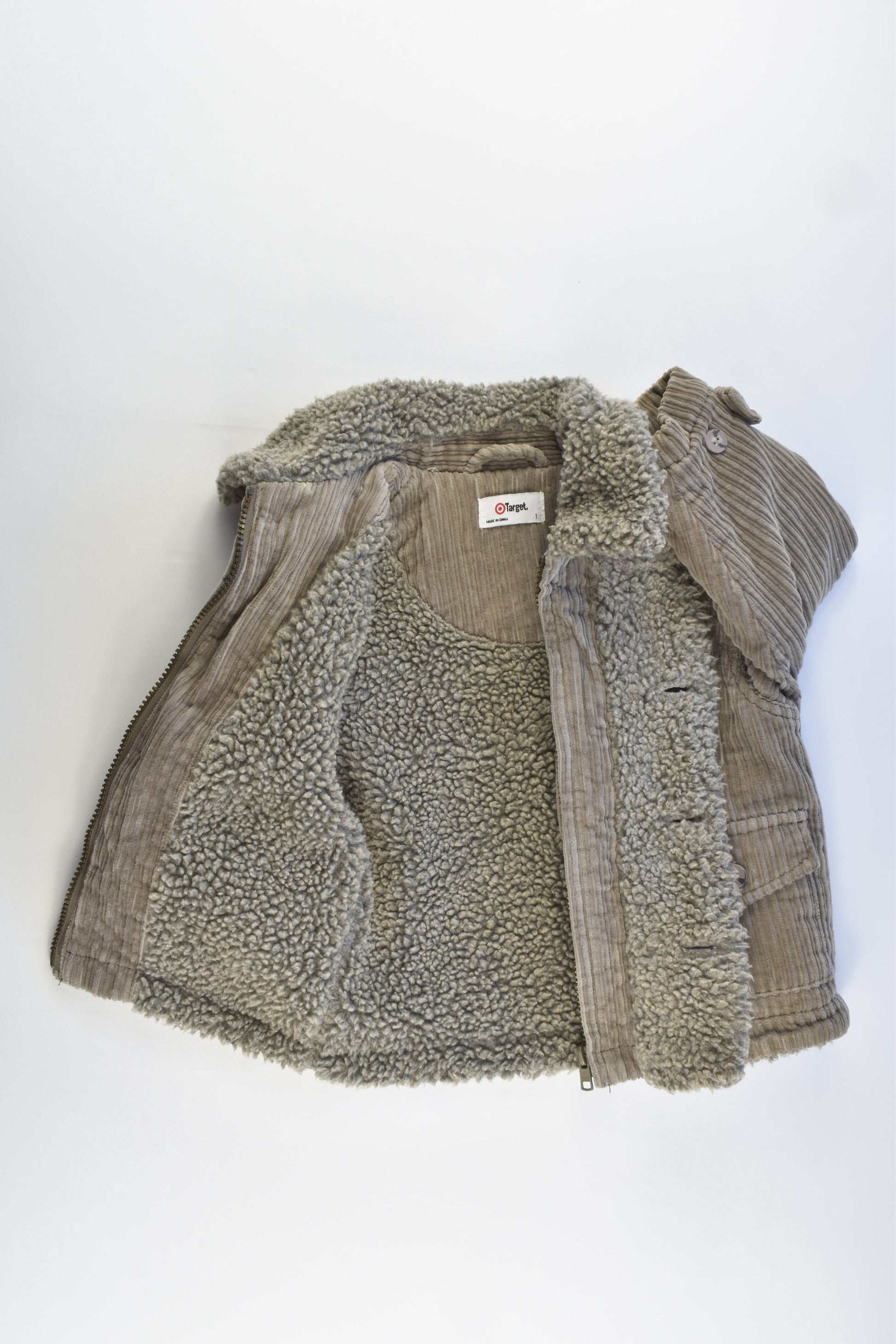 Target Size 1 Vintage Cord Sherpa Warm Jacket