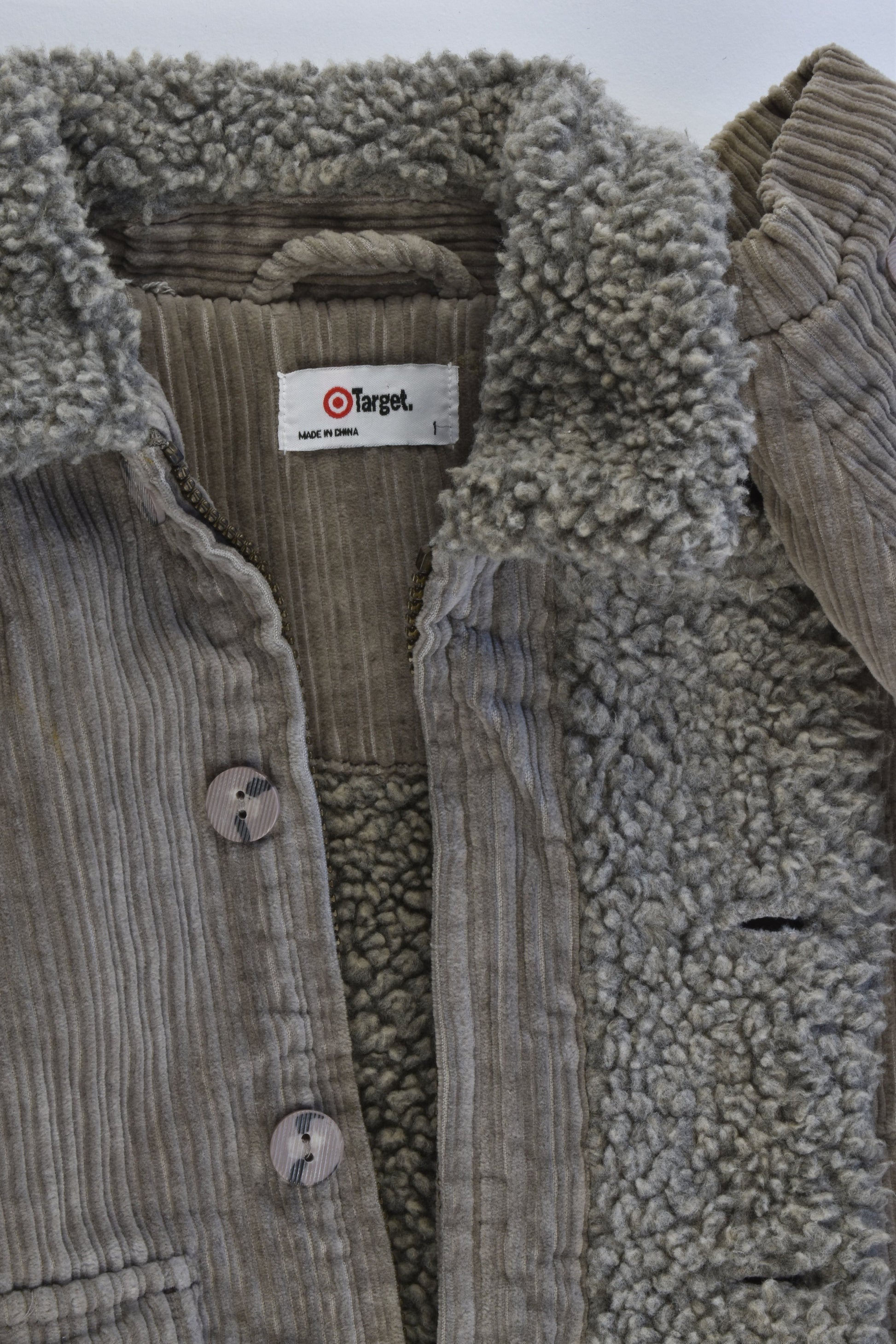 Target Size 1 Vintage Cord Sherpa Warm Jacket