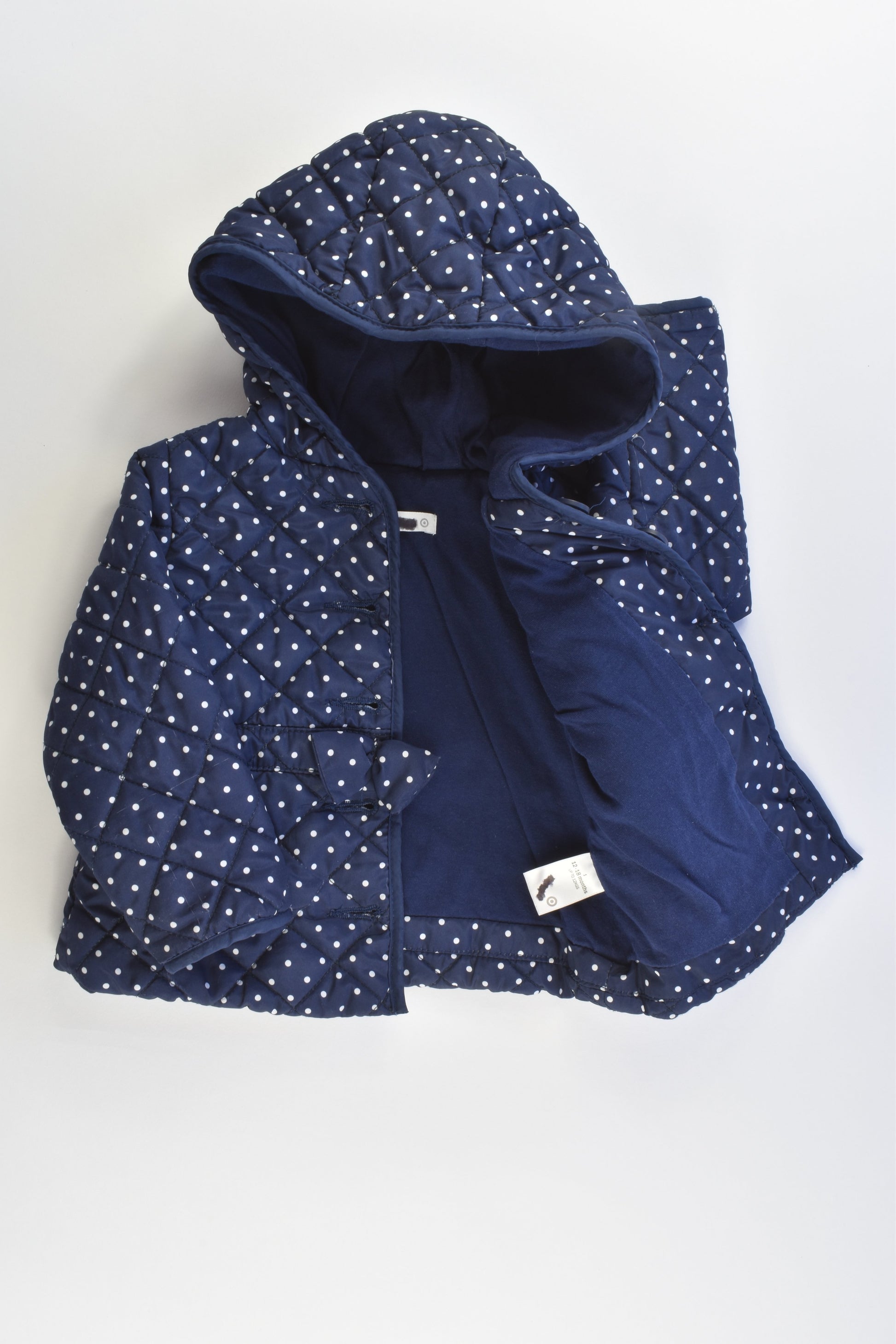 Target Size 12-18 months (1) Hooded Dotted Winter Jacket