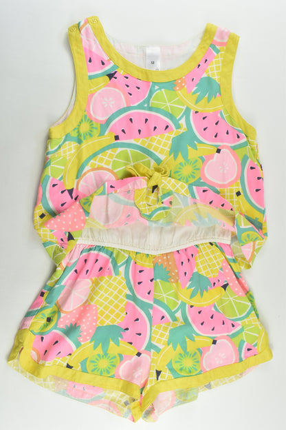 Target Size 12 Fruit Short Playsuit