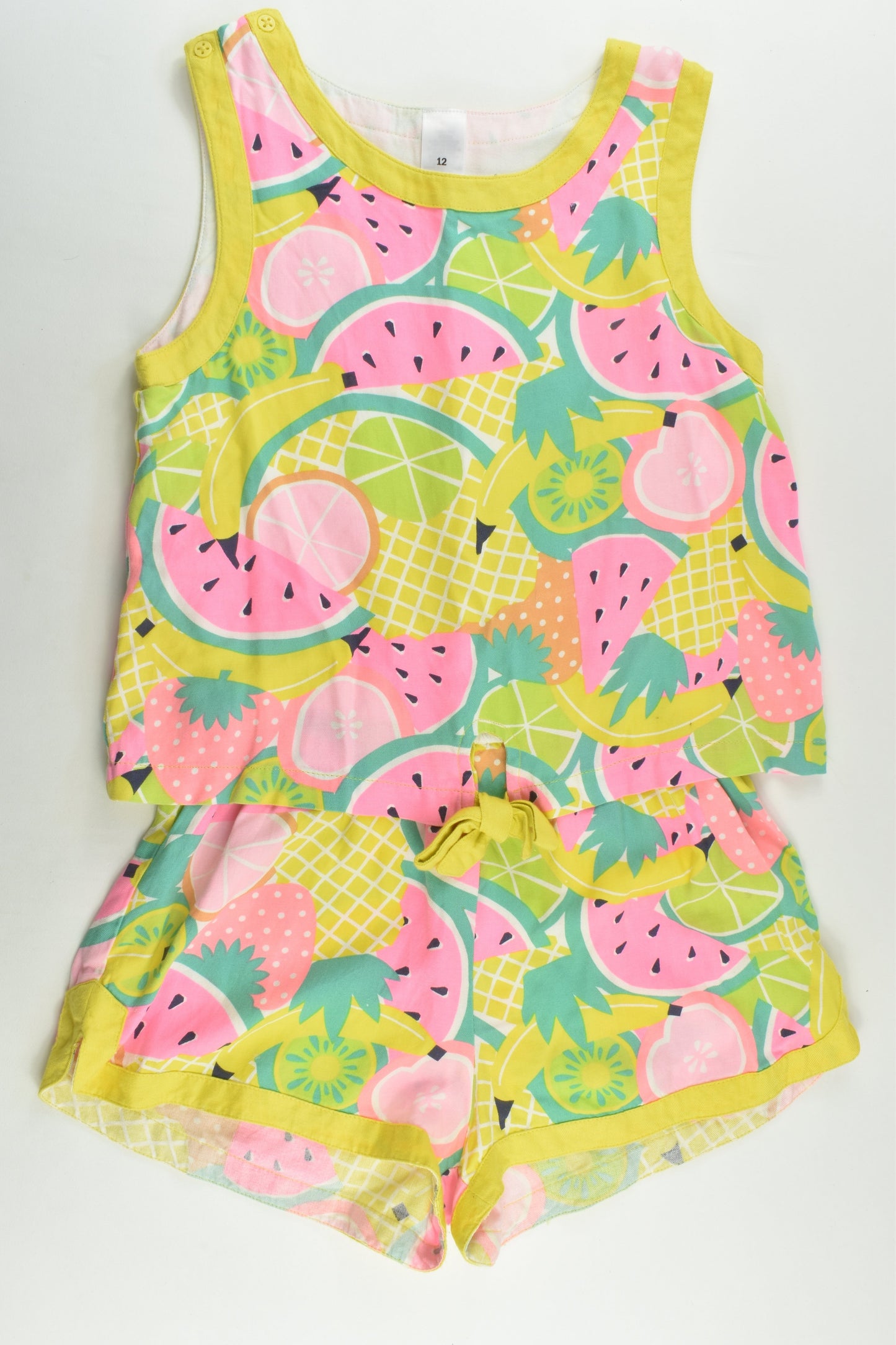 Target Size 12 Fruit Short Playsuit