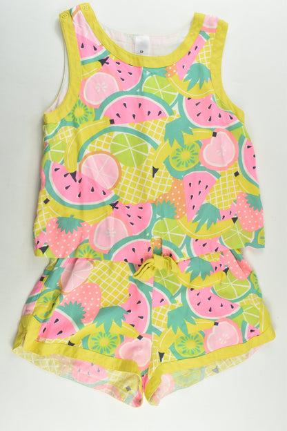 Target Size 12 Fruit Short Playsuit