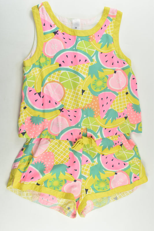 Target Size 12 Fruit Short Playsuit