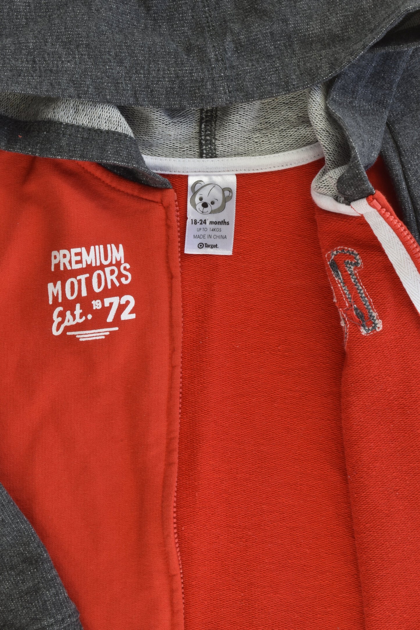 Target Size 18-24 months (2) "Premium Motors" Hooded Jumper